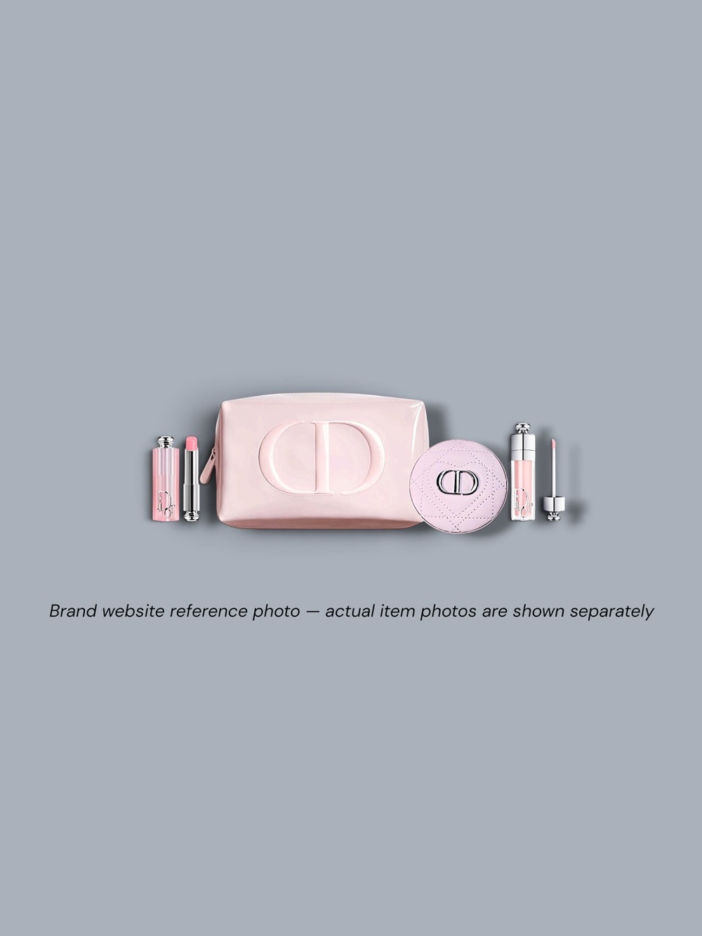 Dior Pink Patent CD Pouch + Compact Mirror & Full Size Lip Glow Duo